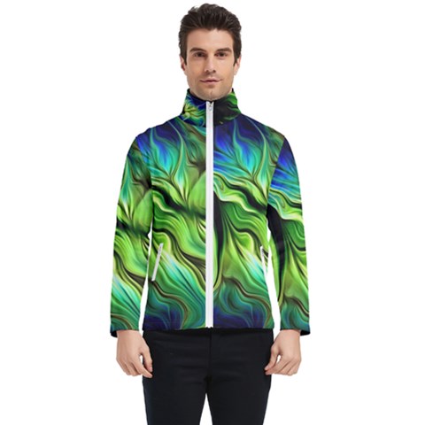 Fractal Art Pattern Abstract Men s Bomber Jacket by Ravend