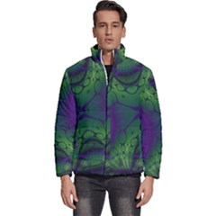 Abstract Fractal Art Pattern Men s Puffer Bubble Jacket Coat