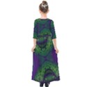 Abstract Fractal Art Pattern Kids  Quarter Sleeve Maxi Dress View2