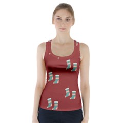 Christmas Stocking Sock Clothing Racer Back Sports Top by Wegoenart