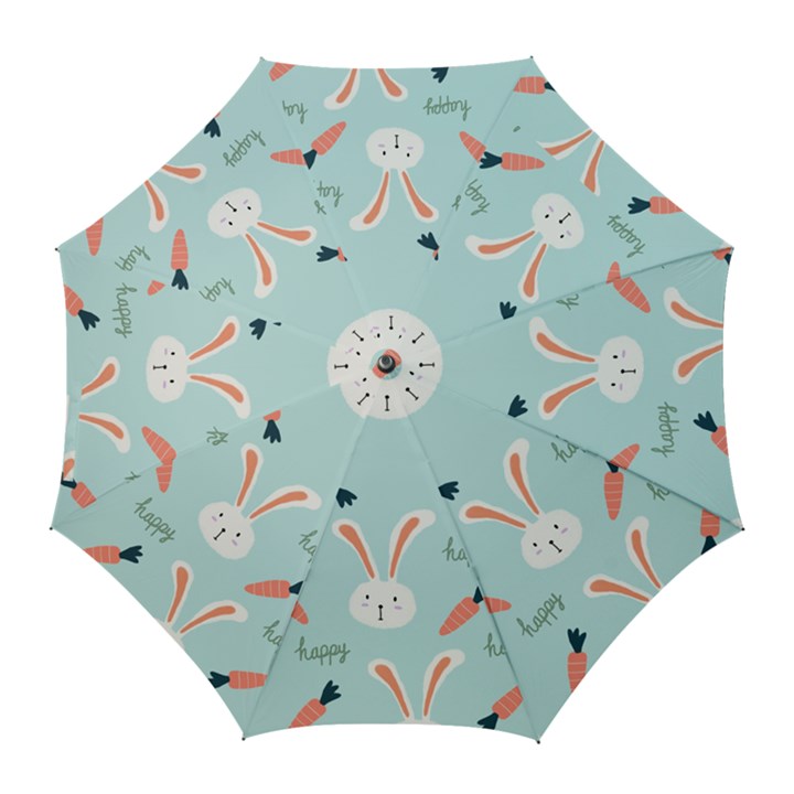 Bunny Carrot Pattern Background Golf Umbrellas