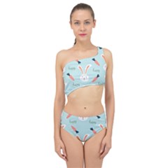 Bunny Carrot Pattern Background Spliced Up Two Piece Swimsuit by Wegoenart