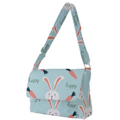 Bunny Carrot Pattern Background Full Print Messenger Bag (s) by Wegoenart