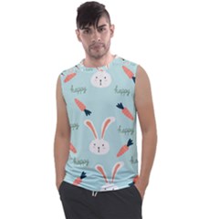 Bunny Carrot Pattern Background Men s Regular Tank Top by Wegoenart