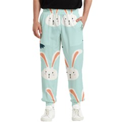 Bunny Carrot Pattern Background Men s Elastic Waist Pants by Wegoenart