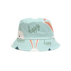 Bunny Carrot Pattern Background Inside Out Bucket Hat (kids) by Wegoenart