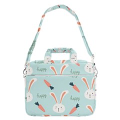 Bunny Carrot Pattern Background Macbook Pro 16  Shoulder Laptop Bag by Wegoenart