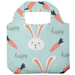 Bunny Carrot Pattern Background Foldable Grocery Recycle Bag by Wegoenart