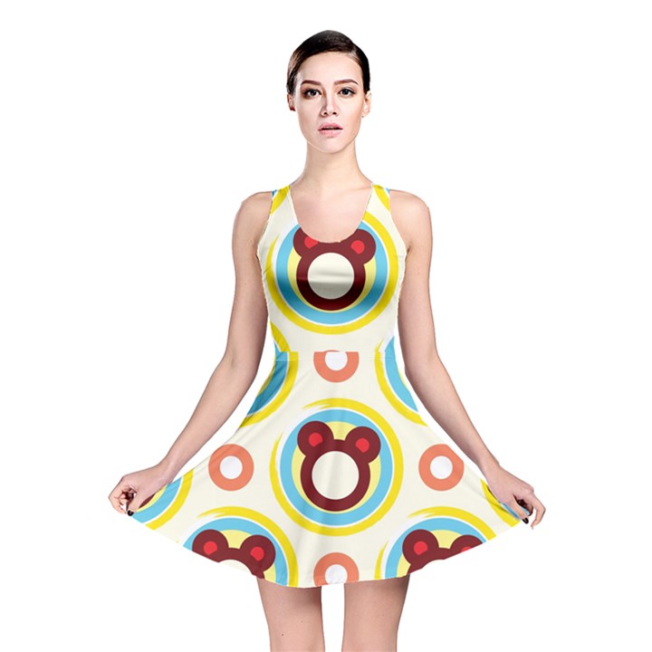 Hide And Seek Cute Cartoon Character Reversible Skater Dress