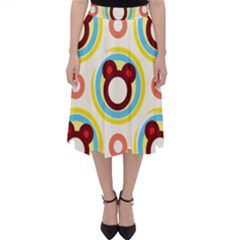 Hide And Seek Cute Cartoon Character Classic Midi Skirt by Wegoenart