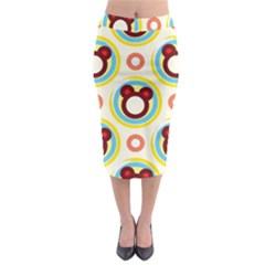 Hide And Seek Cute Cartoon Character Midi Pencil Skirt by Wegoenart