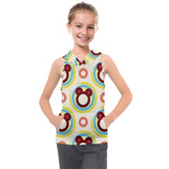 Hide And Seek Cute Cartoon Character Kids  Sleeveless Hoodie by Wegoenart