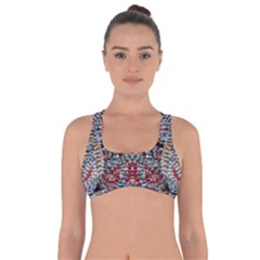 Stitched Swirls Got No Strings Sports Bra by kaleidomarblingart