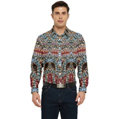 Stitched Swirls Men s Long Sleeve  Shirt by kaleidomarblingart