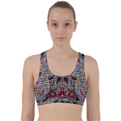 Stitched Swirls Back Weave Sports Bra by kaleidomarblingart