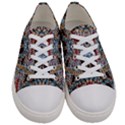 Stitched swirls Men s Low Top Canvas Sneakers View1