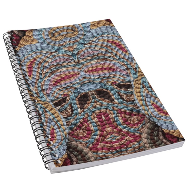 Stitched swirls 5.5  x 8.5  Notebook