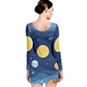 Galaxy Background Long Sleeve Bodycon Dress View2