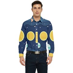 Galaxy Background Men s Long Sleeve  Shirt by danenraven