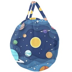 Galaxy Background Giant Round Zipper Tote by danenraven