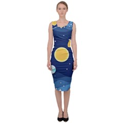 Galaxy Background Sleeveless Pencil Dress by danenraven