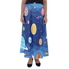 Galaxy Background Flared Maxi Skirt by danenraven