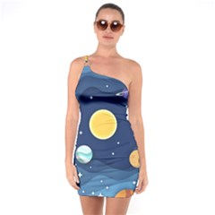 Galaxy Background One Soulder Bodycon Dress by danenraven