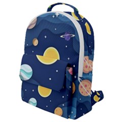 Galaxy Background Flap Pocket Backpack (small) by danenraven