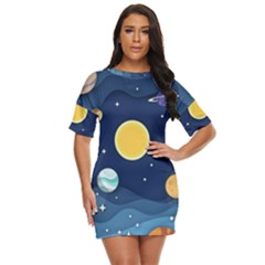 Galaxy Background Just Threw It On Dress by danenraven