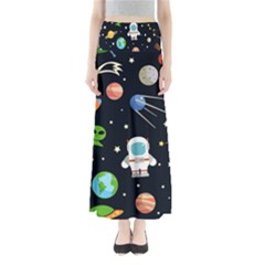 Space And Astronomy Decorative Symbols Seamless Pattern Vector Illustration Full Length Maxi Skirt by danenraven