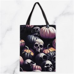 Halloween Party Skulls, Demonic Pumpkins Pattern Classic Tote Bag by Casemiro