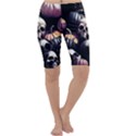 Halloween party skulls, Demonic pumpkins pattern Cropped Leggings  View1