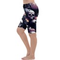 Halloween party skulls, Demonic pumpkins pattern Cropped Leggings  View2