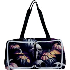 Halloween Party Skulls, Demonic Pumpkins Pattern Multi Function Bag by Casemiro