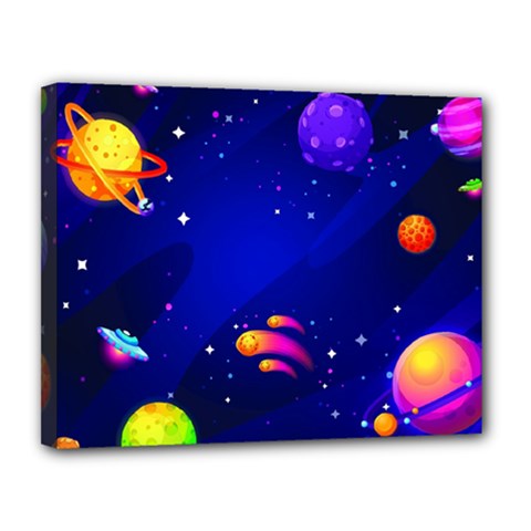 Artistic Space Planet Canvas 14  X 11  (stretched)