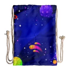 Artistic Space Planet Drawstring Bag (large) by danenraven