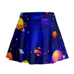 Artistic Space Planet Mini Flare Skirt by danenraven