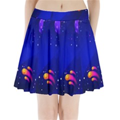 Artistic Space Planet Pleated Mini Skirt by danenraven