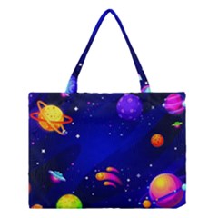 Artistic Space Planet Medium Tote Bag by danenraven