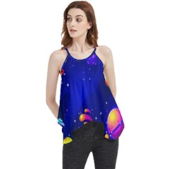 Artistic Space Planet Flowy Camisole Tank Top by danenraven