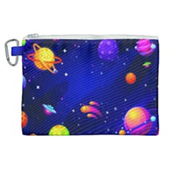 Artistic Space Planet Canvas Cosmetic Bag (xl) by danenraven