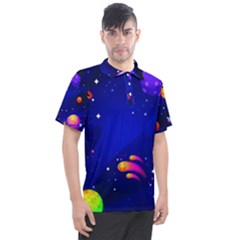 Artistic Space Planet Men s Polo Tee by danenraven