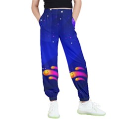 Artistic Space Planet Kids  Elastic Waist Pants by danenraven