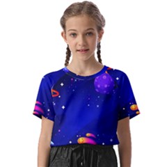 Artistic Space Planet Kids  Basic Tee by danenraven