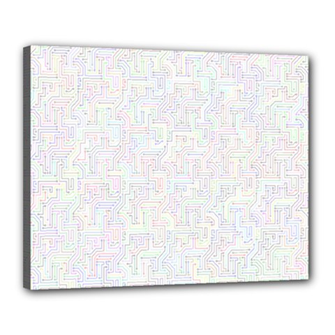 Computer Cyber Circuitry Circuits Electronic Canvas 20  X 16  (stretched)