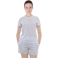 Computer Cyber Circuitry Circuits Electronic Women s Tee And Shorts Set