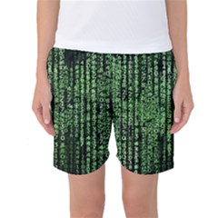 Matrix Technology Tech Data Digital Network Women s Basketball Shorts by Wegoenart