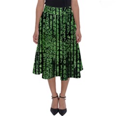 Matrix Technology Tech Data Digital Network Perfect Length Midi Skirt by Wegoenart