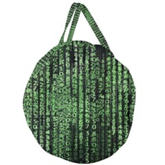 Matrix Technology Tech Data Digital Network Giant Round Zipper Tote by Wegoenart