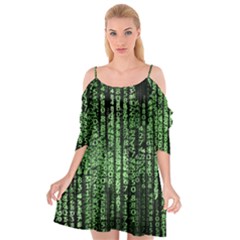 Matrix Technology Tech Data Digital Network Cutout Spaghetti Strap Chiffon Dress by Wegoenart